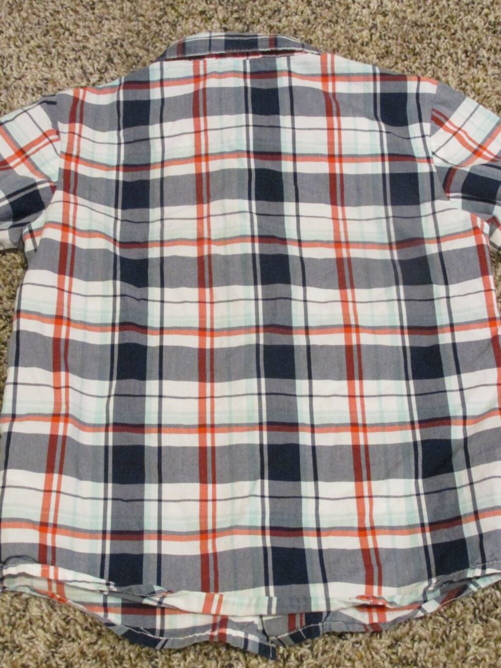 Child of Mine Carters Button Up Dress Shirt Boys 5T Blue White Short Sleeve Top - Picture 4 of 4